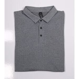 Lululemon Mens Green Knit Woven Lyocell Golf Polo Shirt Large